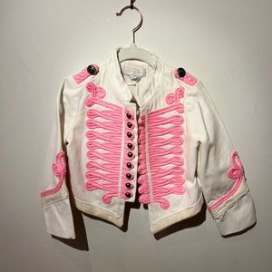 Stella McCartney Kids Military Jacket w/ Pink Lace (4 Years)